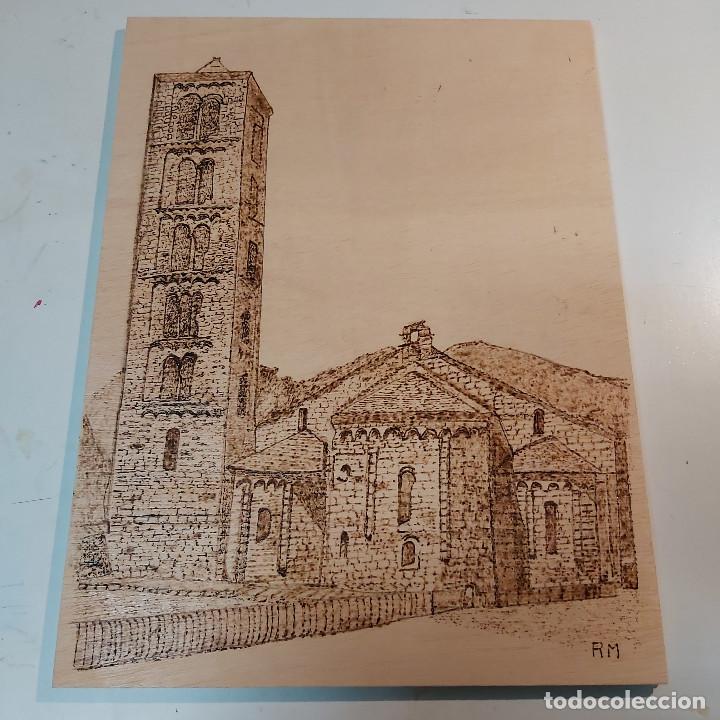 Arte: San Clemente de Tahull. Pirograbado. - Foto 1