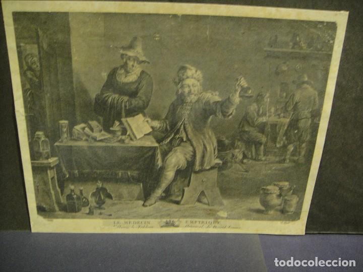 Arte: le medecin empyrique - grabado de jacques tardieu - Foto 1