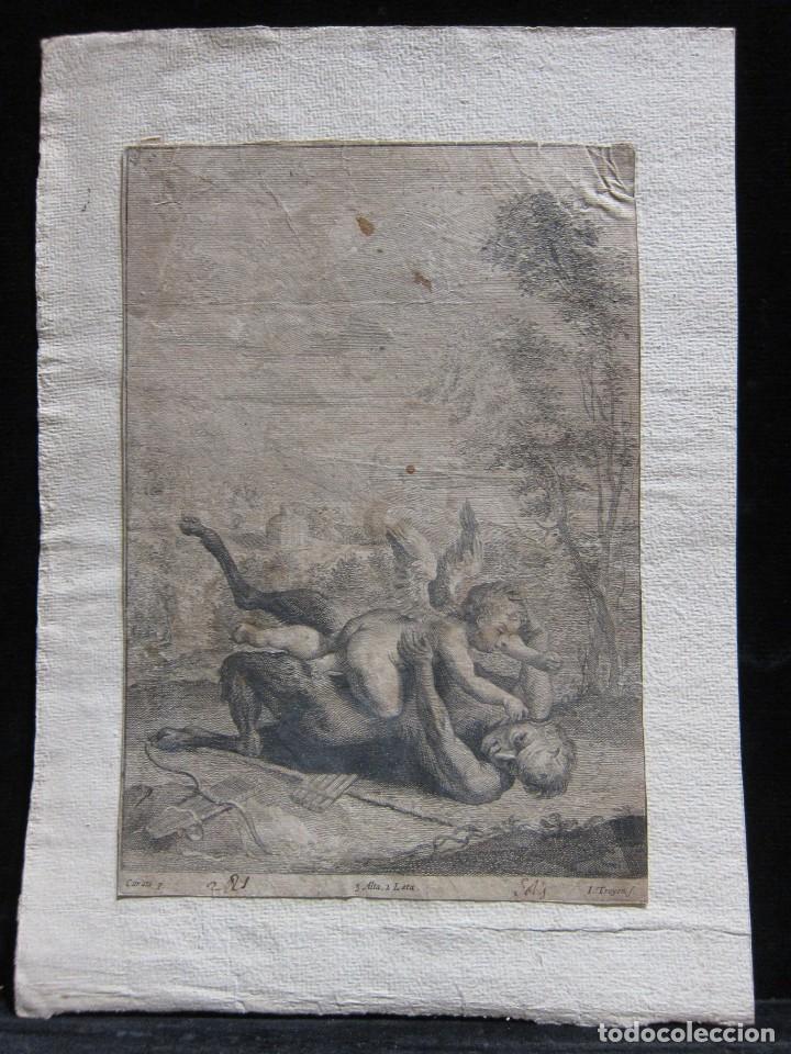 Arte: Eros y Pan, after Annibale Carracci (?) - Jan van Troyen - Foto 1