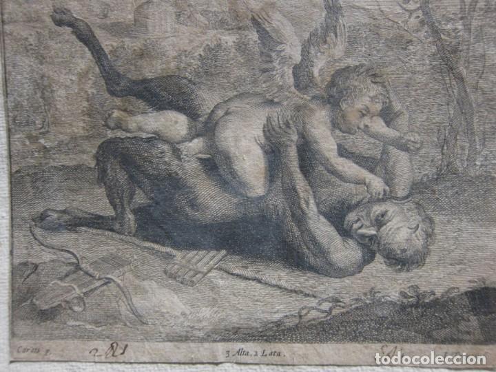 Arte: Eros y Pan, after Annibale Carracci (?) - Jan van Troyen - Foto 3