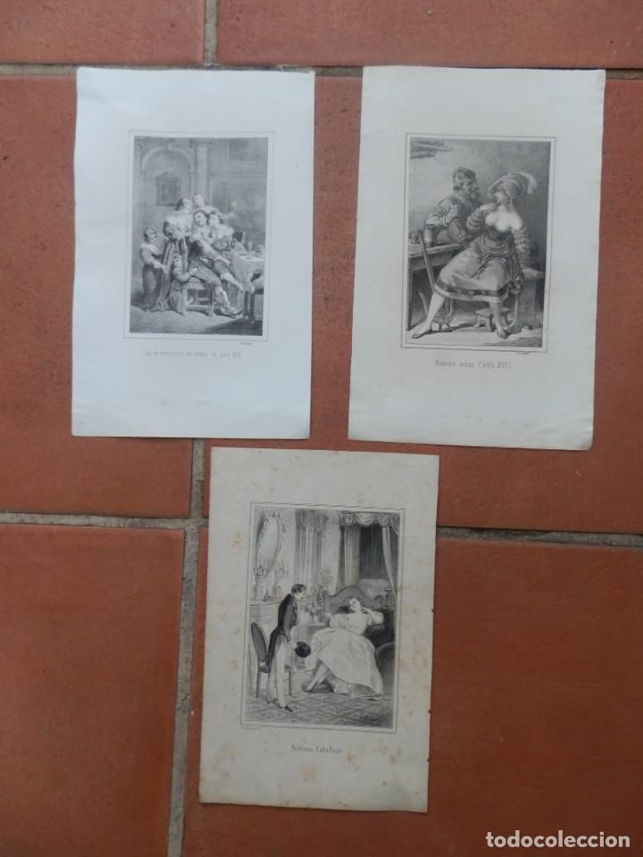 Arte: 3 GRABADOS DEL S XIX DE EUSEBIO PLANAS FRANQUESA. - Foto 1