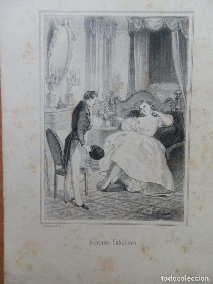 Arte: 3 GRABADOS DEL S XIX DE EUSEBIO PLANAS FRANQUESA. - Foto 4