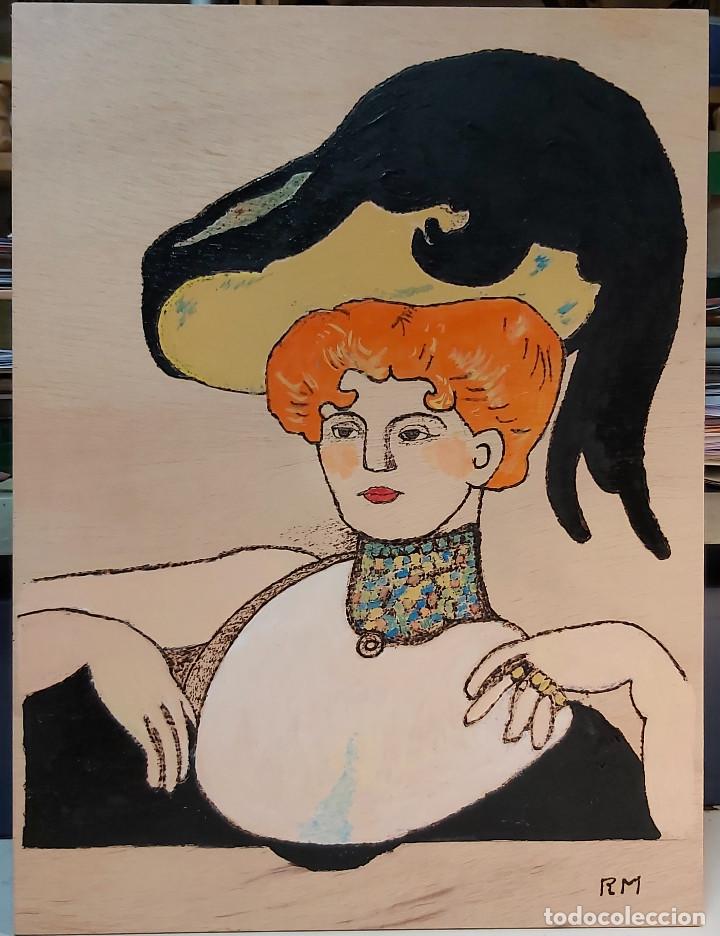 Arte: Pirograbado.La hetaira. - Foto 1