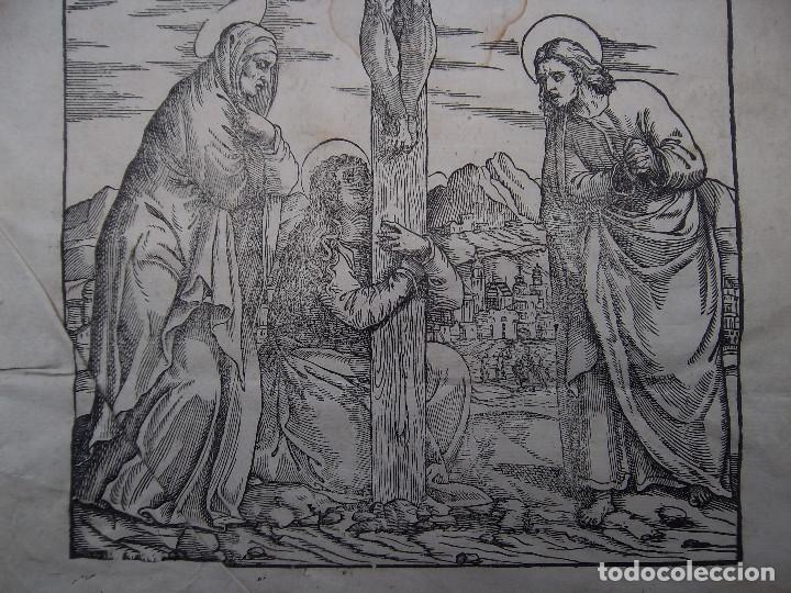 Arte: BONITO GRABADO DE LA CRUCIFIXION - Foto 3