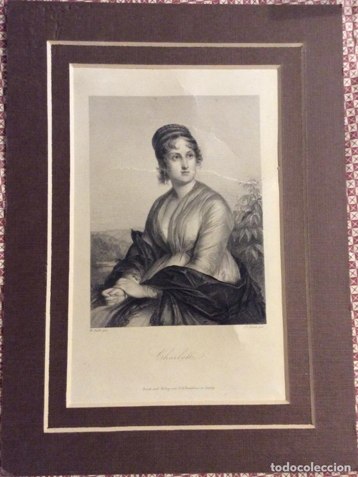Arte: Antiguo grabado de Charlotte - Foto 1