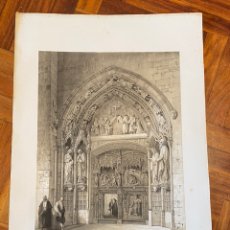 Arte: PUERTA DEL CLAUSTRO DE LA CATEDRAL DE BURGOS. VILLA AMIL, G P. 1842. ESPAÑA ARTÍSTICA Y MONUMENTAL.. Lote 235895020
