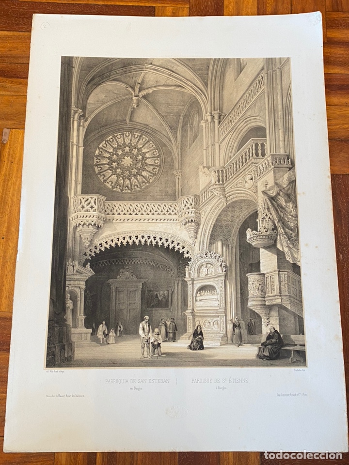 Arte: PARROQUIA DE SAN ESTEBAN EN BURGOS. VILLA-AMIL, G P. 1842. Espa&ntilde;a art&iacute;stica y monumental.