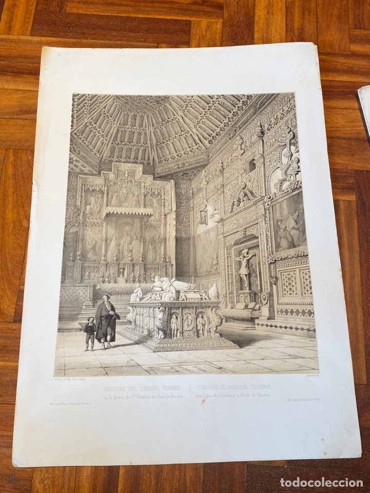 Arte: SEPULCRO CARDENAL CISNEROS ALCALA DE HENARES. VILLA-AMIlL 1842. Espa&ntilde;a art&iacute;stica y monumental.