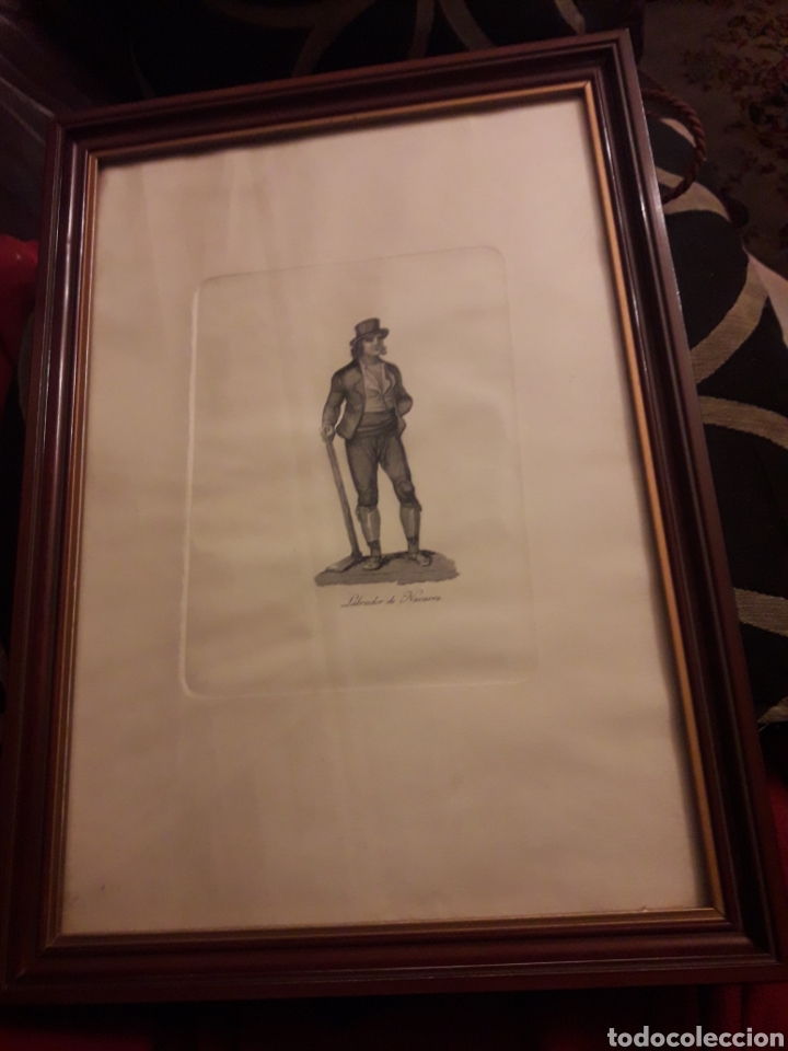 Arte: Antiguo grabado, Labrador de Navarra - Foto 1