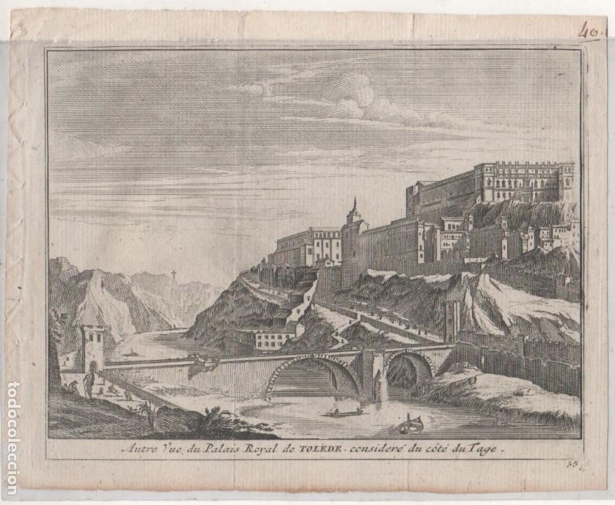 Arte: Precioso grabado de Toledo. 18,50 x 14,50 cm