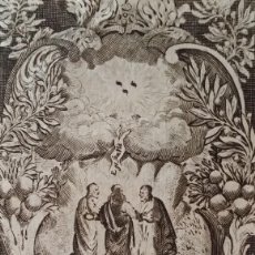 Arte: ABRAHAM SCHERZER, BREVICULUS THEOLOGICUS, GRABADO DE 1680