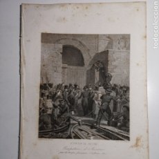 Arte: GRABADO DE LA OCUPACIÓN DE ANCONA 1832, POR LAS TROPAS FRANCESAS. GRAB. THIBAULT. PAINT H. VERNET