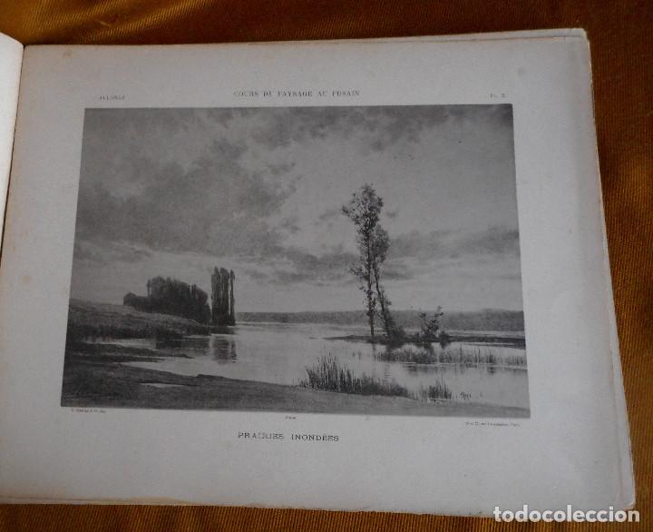 Arte: ALLONG&Eacute; - HELIOGRABADO DEL DIBUJO &rdquo;PRADERAS INUNDADAS&rdquo; - PAR&Iacute;S 1881