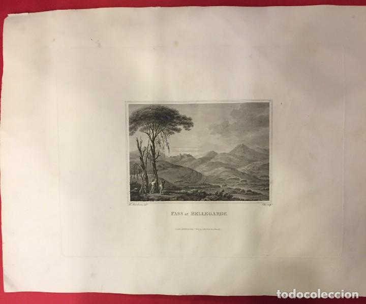 Art: grabado 1808, pass at bellegarde, h.swinburne, ellis. PICTURESQUE TOUR SPAIN