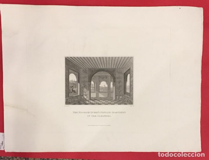 Arte: GRABADO THE MOORISH QUEENS THE ALHAMBRA, SWINBURNE, MEDLAND, PICTURESQUE TOUR SPAIN 1808