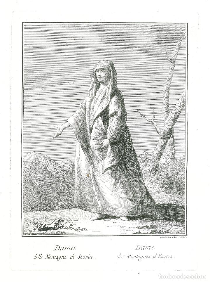 Arte: TEODORO VIERO - DAMA DE LAS MONTA&Ntilde;AS DE ESCOCIA - 1791 - Foto 1