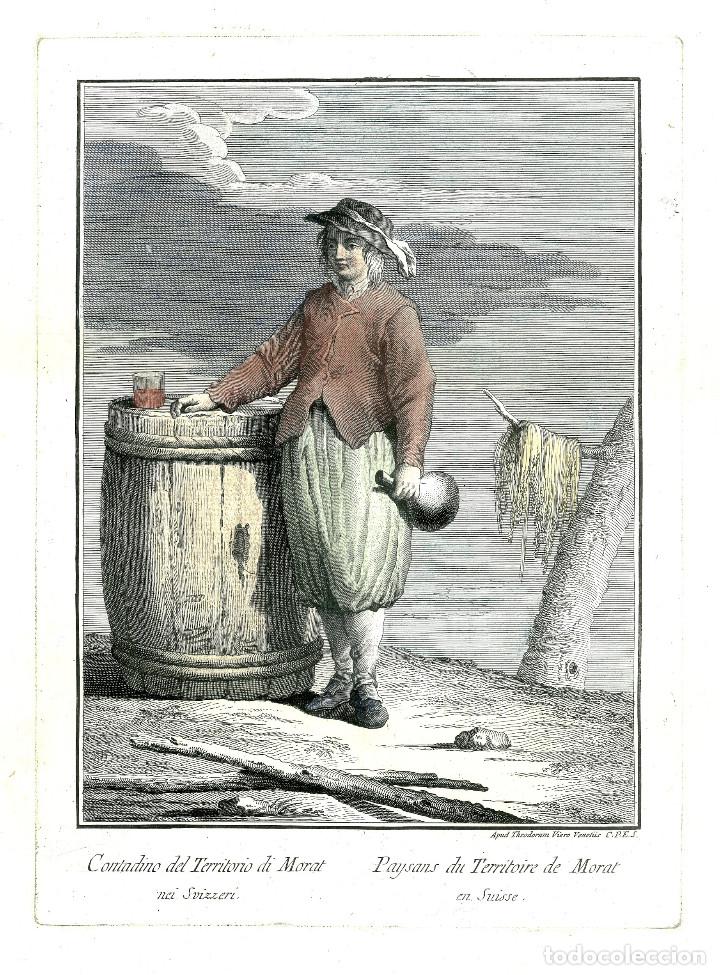 Arte: TEODORO VIERO - AGRICULTOR SUIZO - 1791 - Foto 1