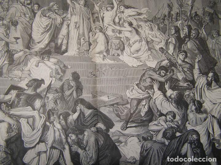 Arte: L&aacute;mina con grabado del a&ntilde;o 1883. Ner&oacute;n. - Foto 2