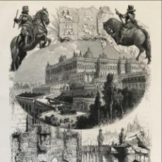 Arte: VISTA DEL PALACIO REAL DE MADRID Y OTRAS (ESPAÑA), HACIA 1850. ANÓNIMO. Lote 247127625