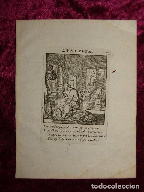 Arte: El hilandero, 1750. Luyken - Foto 2