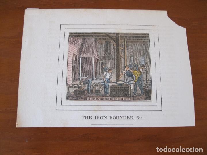 Arte: El fundidor de hierro, 1850. An&oacute;nimo - Foto 2