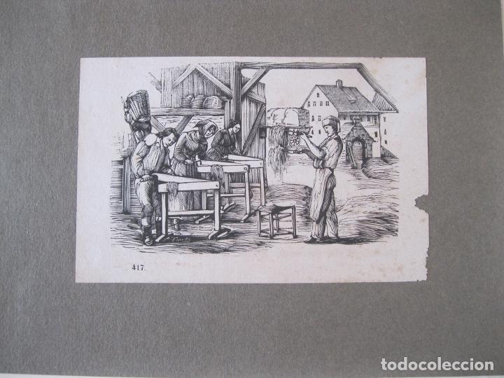 Arte: Fabricantes de cestos, 1850. An&oacute;nimo - Foto 3