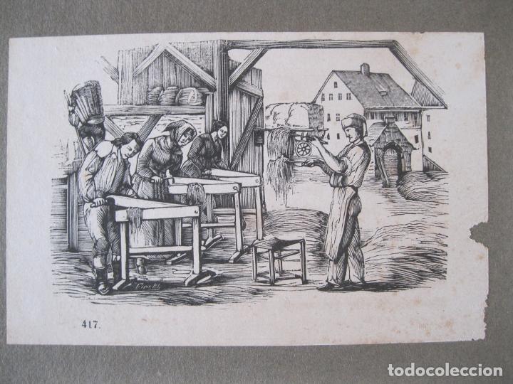 Arte: Fabricantes de cestos, 1850. An&oacute;nimo - Foto 1