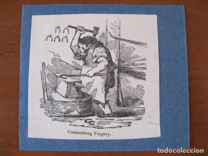 Arte: El herrero, 1880. An&oacute;nimo - Foto 1