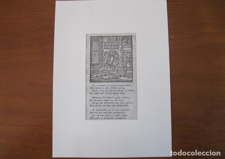 Arte: Antiguo oficio de carpintero, 1850. An&oacute;nimo - Foto 2