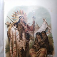 Arte: 1880. GRABADO INDIOS DE LA AMÉRICA DEL NORTE. MONTANER Y SIMÓN.