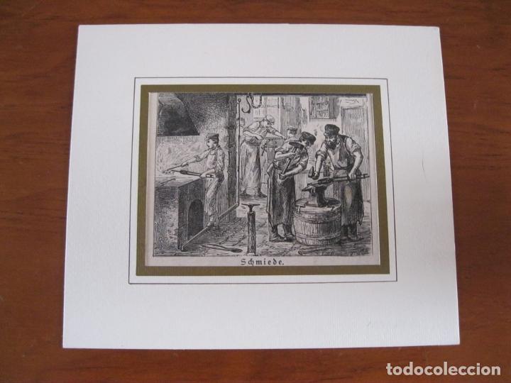 Arte: El herrero, 1850. An&oacute;nimo - Foto 1