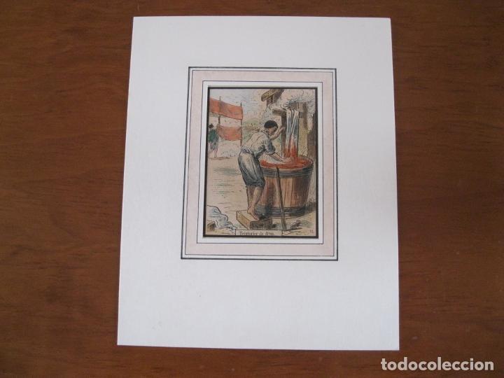 Arte: El tintorero, 1860. An&oacute;nimo - Foto 2