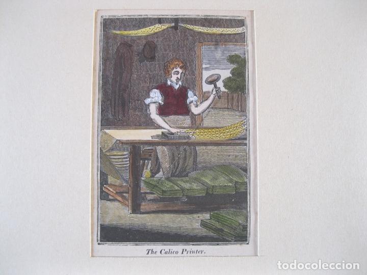Arte: La impresora de calico, 1840. An&oacute;nimo - Foto 1