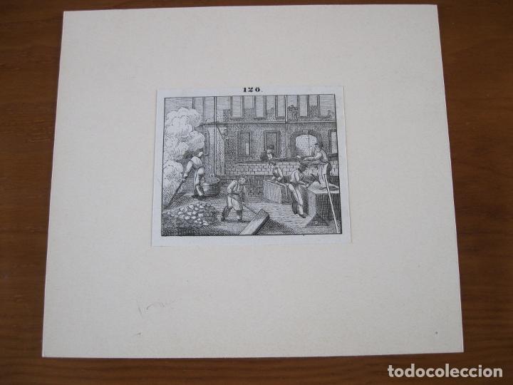 Arte: Obreros de la construcci&oacute;n, 1850. An&oacute;nimo - Foto 2