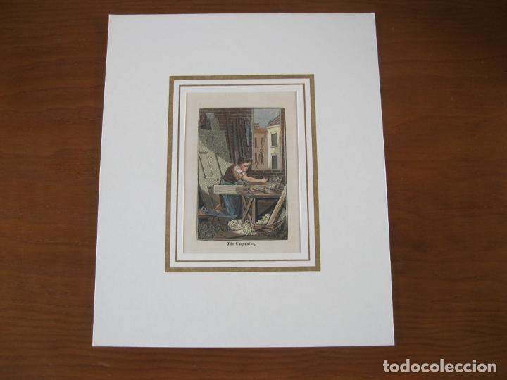 Arte: El carpintero, 1830. An&oacute;nimo - Foto 2