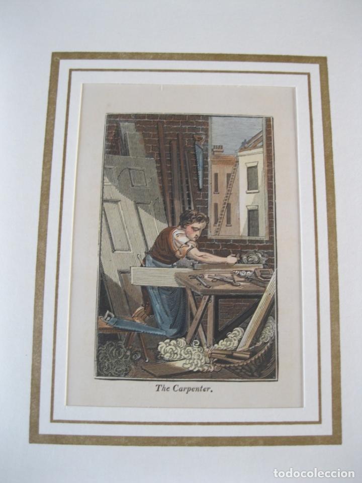 Arte: El carpintero, 1830. An&oacute;nimo - Foto 1