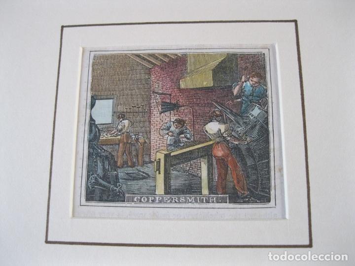 Arte: Fabricantes de cobre, 1830. An&oacute;nimo - Foto 1