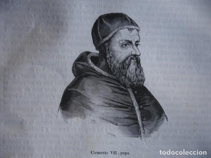 Arte: CLEMENTE VII.GRABADO A&Ntilde;O 1849 - Foto 1
