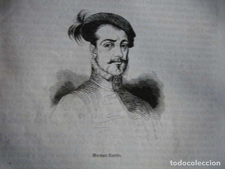 Arte: HERNAN CORTES.GRABADO A&Ntilde;O 1849 - Foto 1