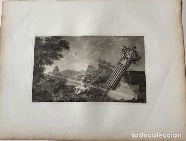 Arte: Frontispicio de la Perspectiva de Kirby - Grabado Woollett sobre Hogarth - Foto 1