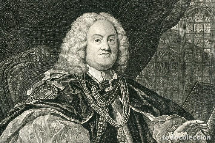 Arte: Obispo Benjamin Hoadly - Grabado de Bernard Baron sobre Hogarth - 1743 - Foto 2