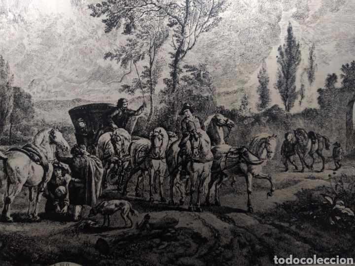 Arte: Grabado franc&eacute;s en placa de metal 1752 - Foto 6