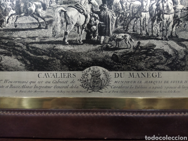 Arte: Grabado franc&eacute;s en placa de metal 1752 - Foto 2