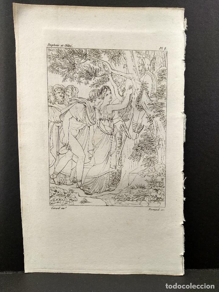 Art: Dafnis y Cloe, de Gerard, Annales du musee 1809, plancha 4, Landon, mitologico