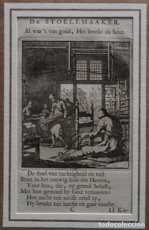 Arte: Carpintero de muebles, 1767. Luyken - Foto 2