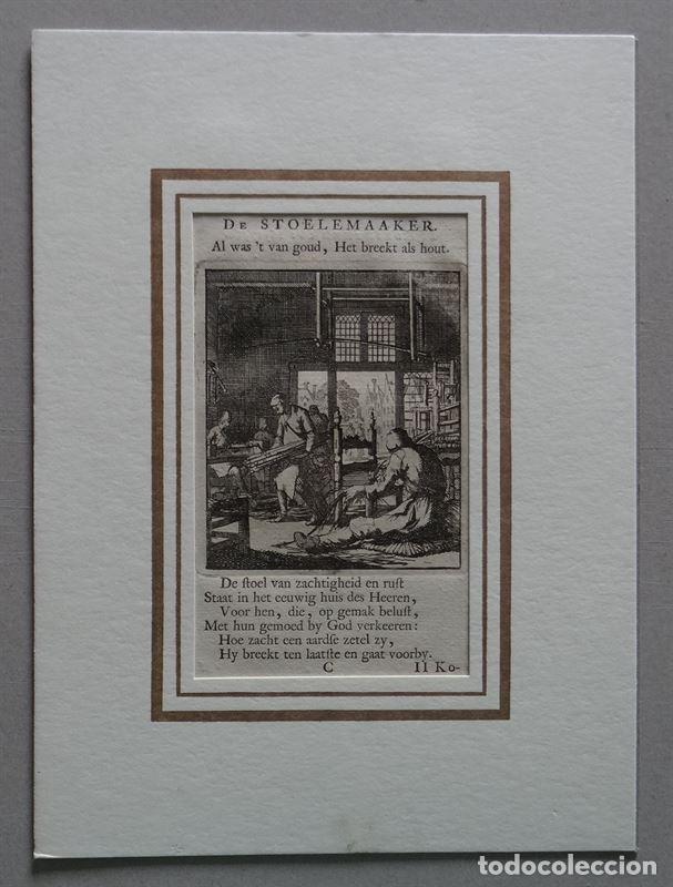 Arte: Carpintero de muebles, 1767. Luyken - Foto 1