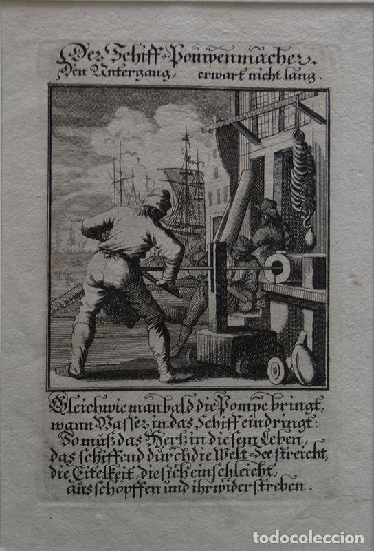 Arte: El fabricante de bombas para barcos, 1699. C. Weigel - Foto 2