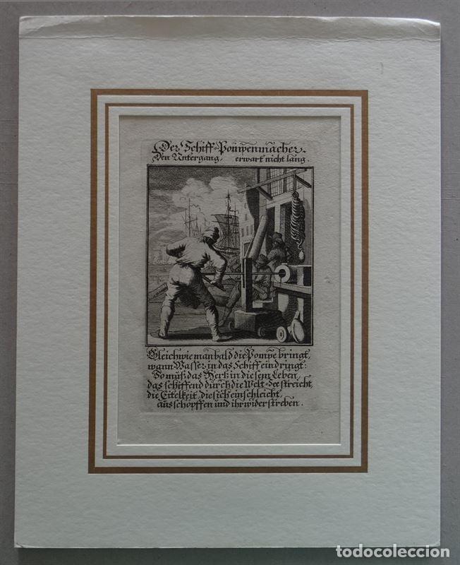 Arte: El fabricante de bombas para barcos, 1699. C. Weigel - Foto 1