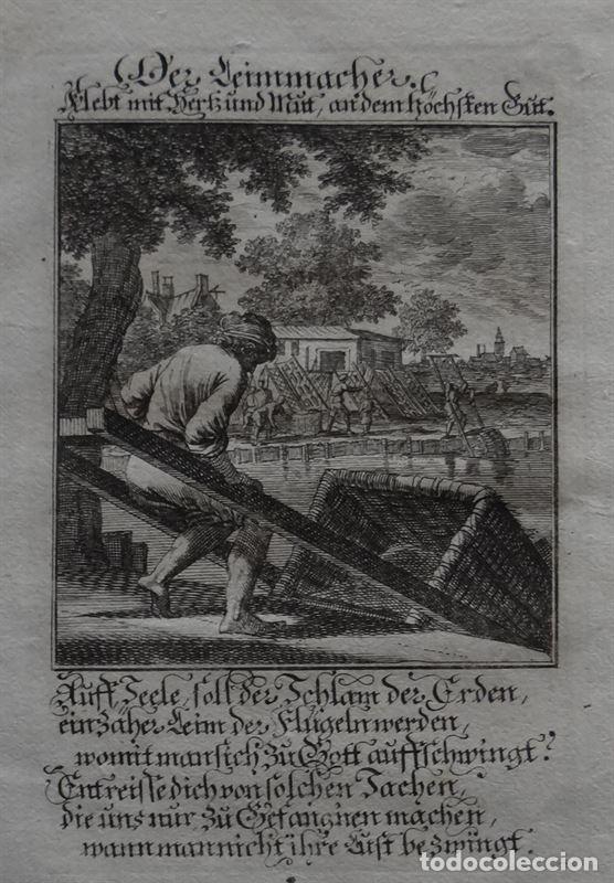 Arte: Fabricante de pegamento, 1698. Weigel - Foto 2