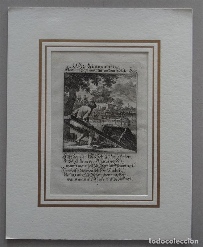 Arte: Fabricante de pegamento, 1698. Weigel - Foto 1
